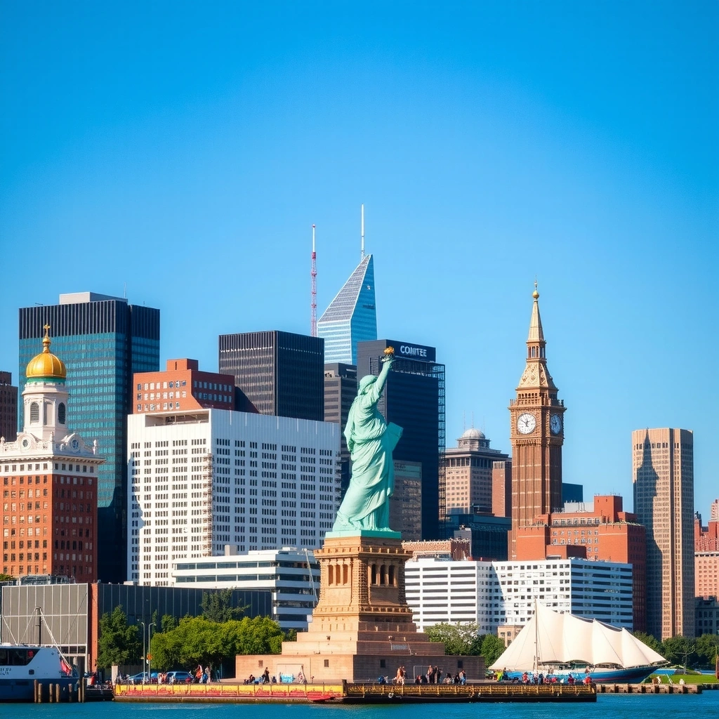 Нью-Йорк - Манхэттен и Статуя Свободы