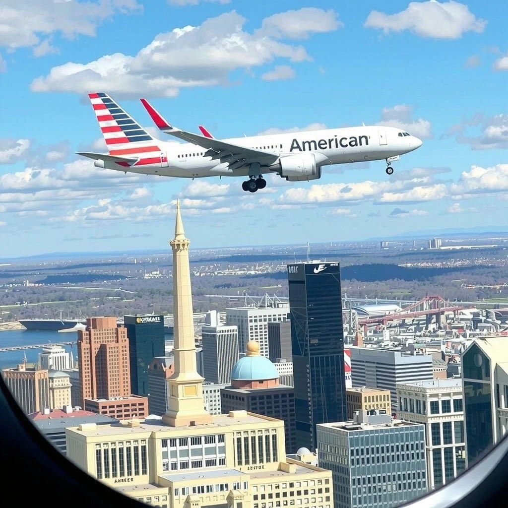 Самолет над американскими городами