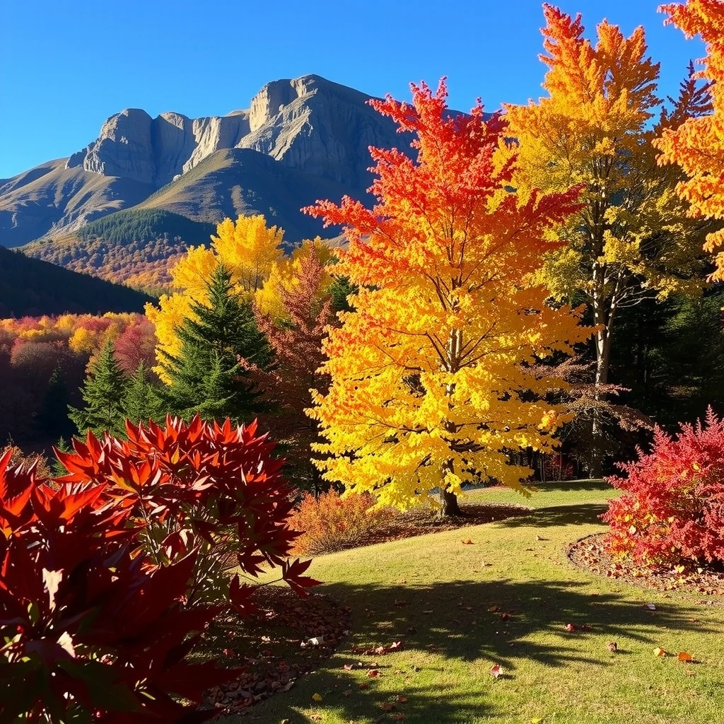 Осенняя золотая листва в Новой Англии